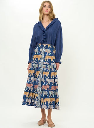 BUTTON FRONT SKIRT