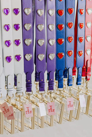 CRYSTAL HEART GAMEDAY PURSE STRAP