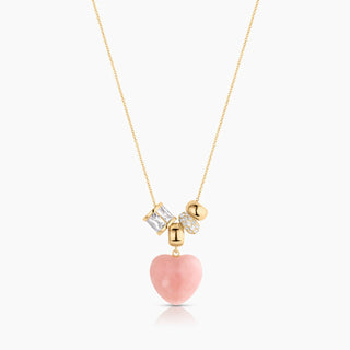 L'AMOUR PINK OPAL NECKLACE