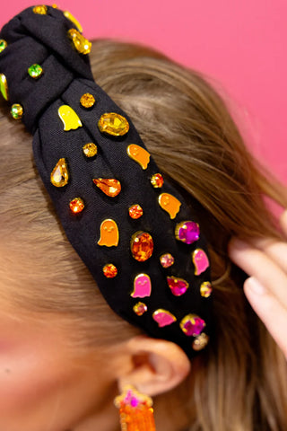 ADULT BLACK GHOST HEADBAND