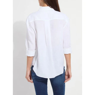ROSE ROLL TAB UTILITY LINEN SHIRT