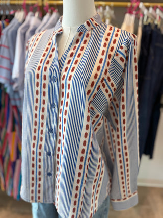 CONTRAST STRIPE SHIRT