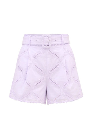 EYELET TRACY SHORTS - ORCHID