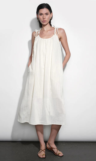 PAULINE EASY STRIPE MIDI DRESS