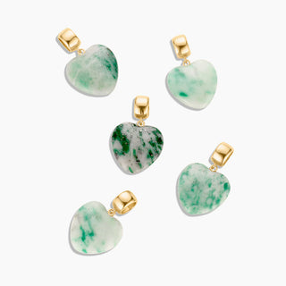 GEMMA GREEN DOT HEART BAIL CHARM