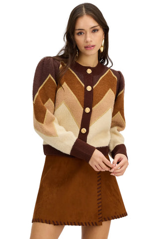 FUZZY CHEVRON SWEATER