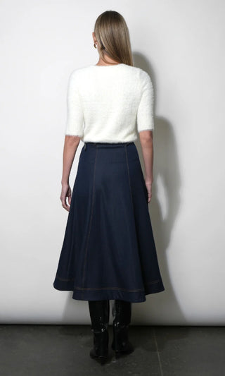 INDY MIDI A-LINE DENIM SKIRT
