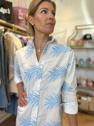 BLUE LEAF MINI DRESS