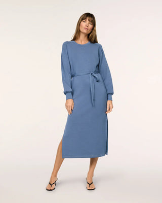 SPANX AIRESSENTIALS® LONG SLEEVE TIE-WAIST MAXI DRESS