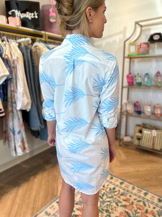 BLUE LEAF MINI DRESS