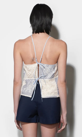 DAKOTAH MIXED MEDIA PATCHWORK TOP