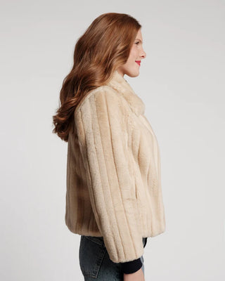 BABE JACKET FAUX FUR FAUX FUR NATURAL