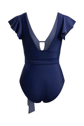 FLUTTER SLEEVE SWIMSUIT