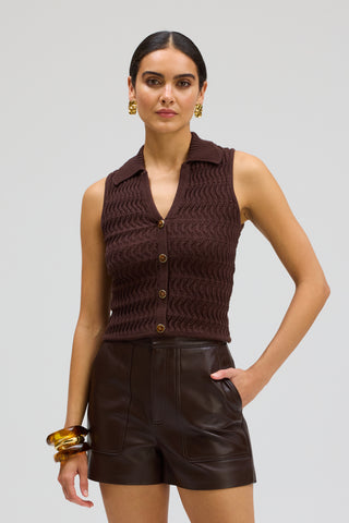 ELIJAH LEATHER SHORTS