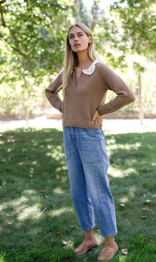 CROCHET COLLAR SWEATER